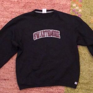 Swarthmore Collegiate Black Crewneck Sweatshirt